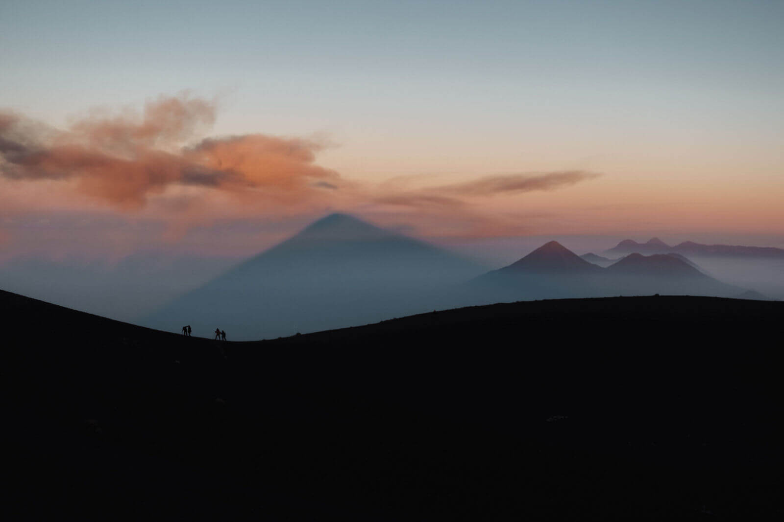 Acatenango Summit Hiker Silhouette