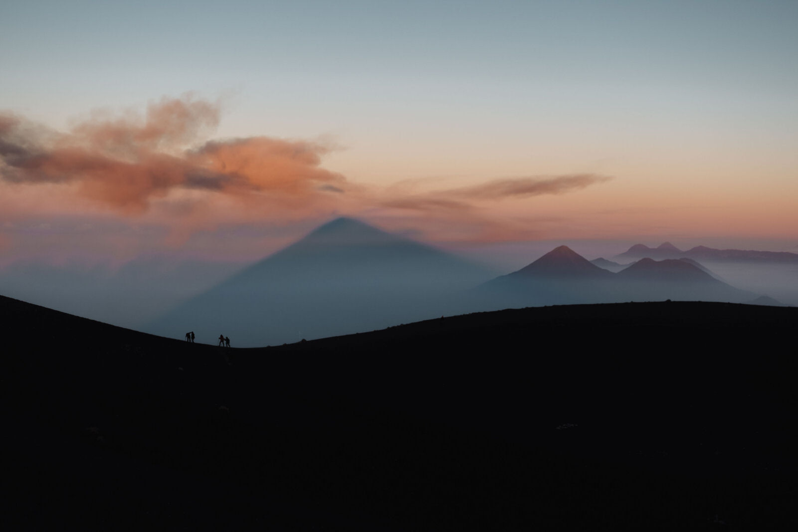 Acatenango Summit Hiker Silhouette