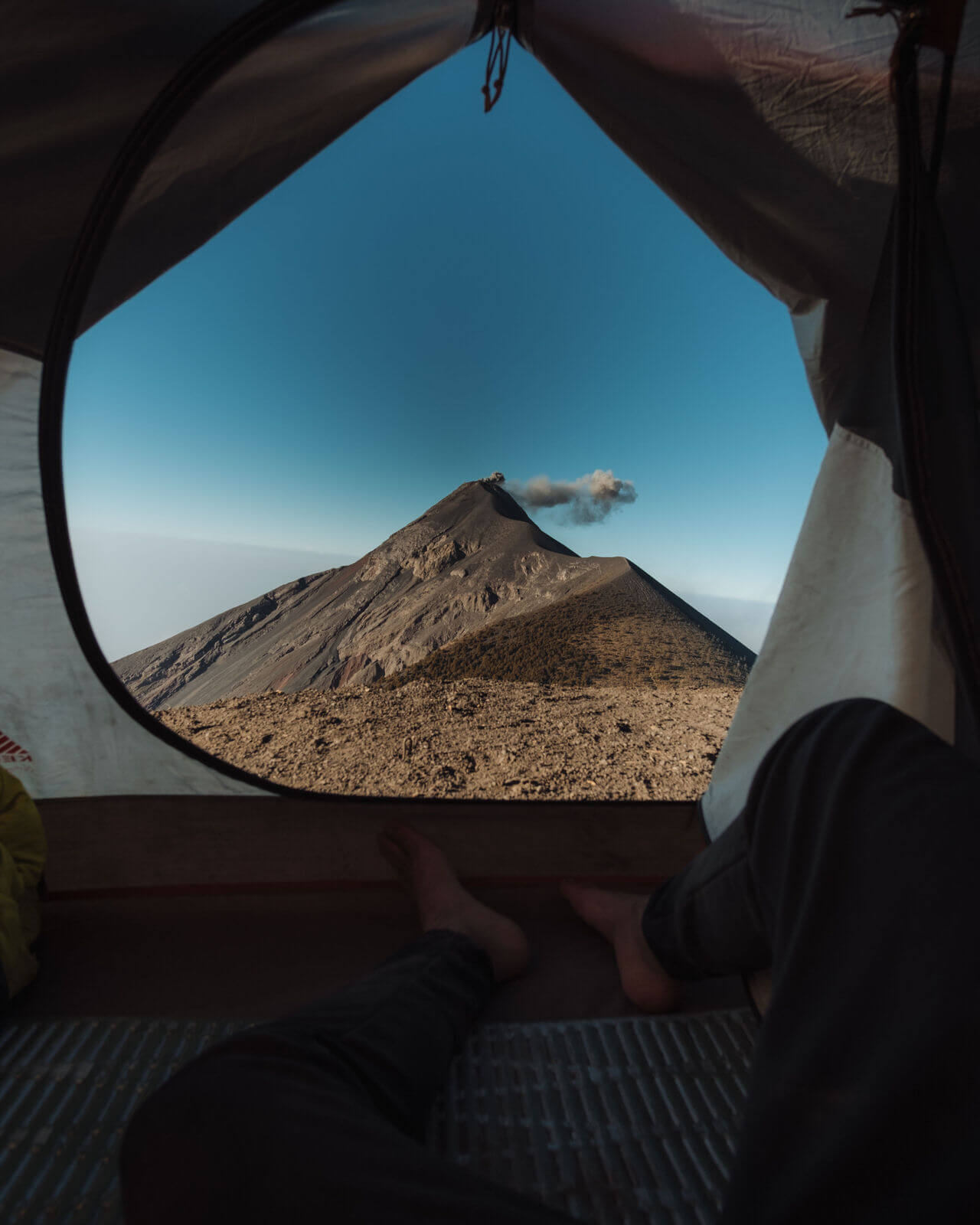Acatenango Tent Fuego View