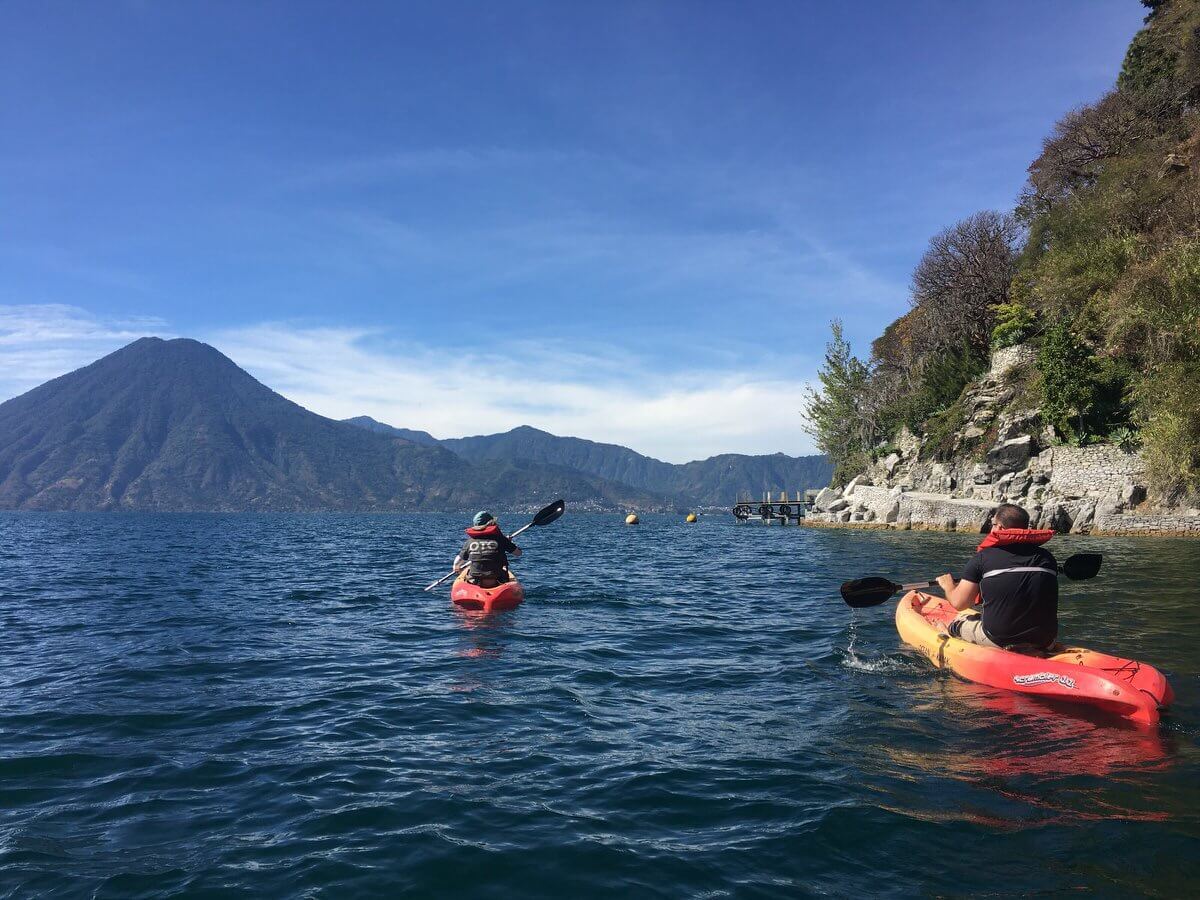 Lake Atitlan Kayak volcanoes4
