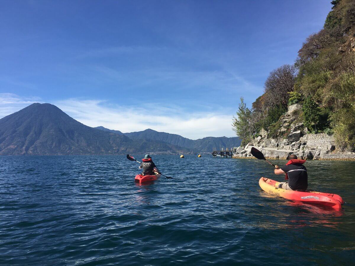 Lake Atitlan Kayak volcanoes5