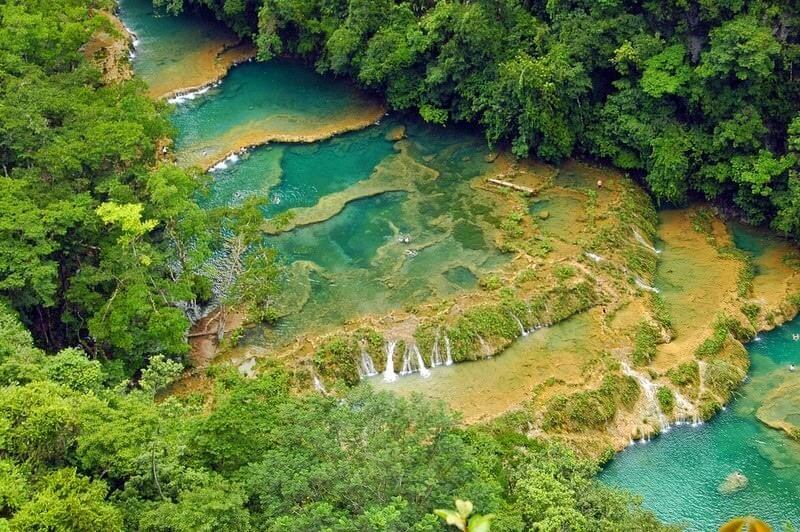 Semuc Champey Waterfalls Aerial Lookout