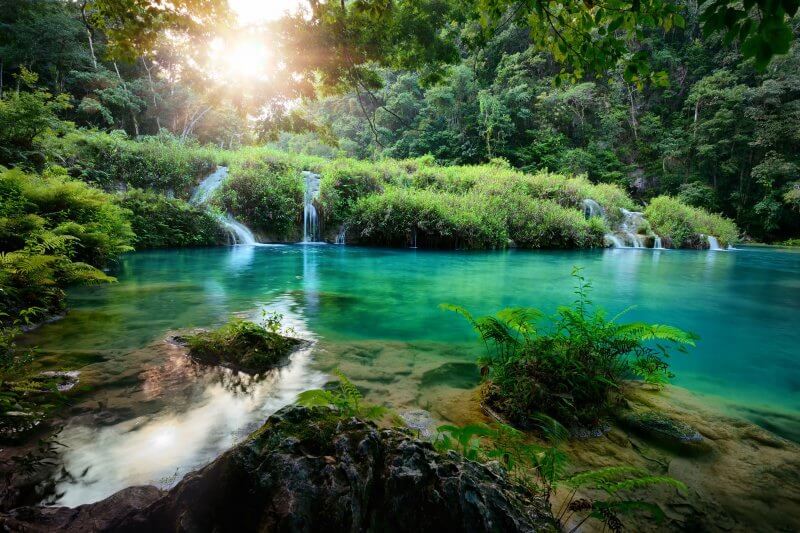 Semuc Champey Waterfalls Sunset