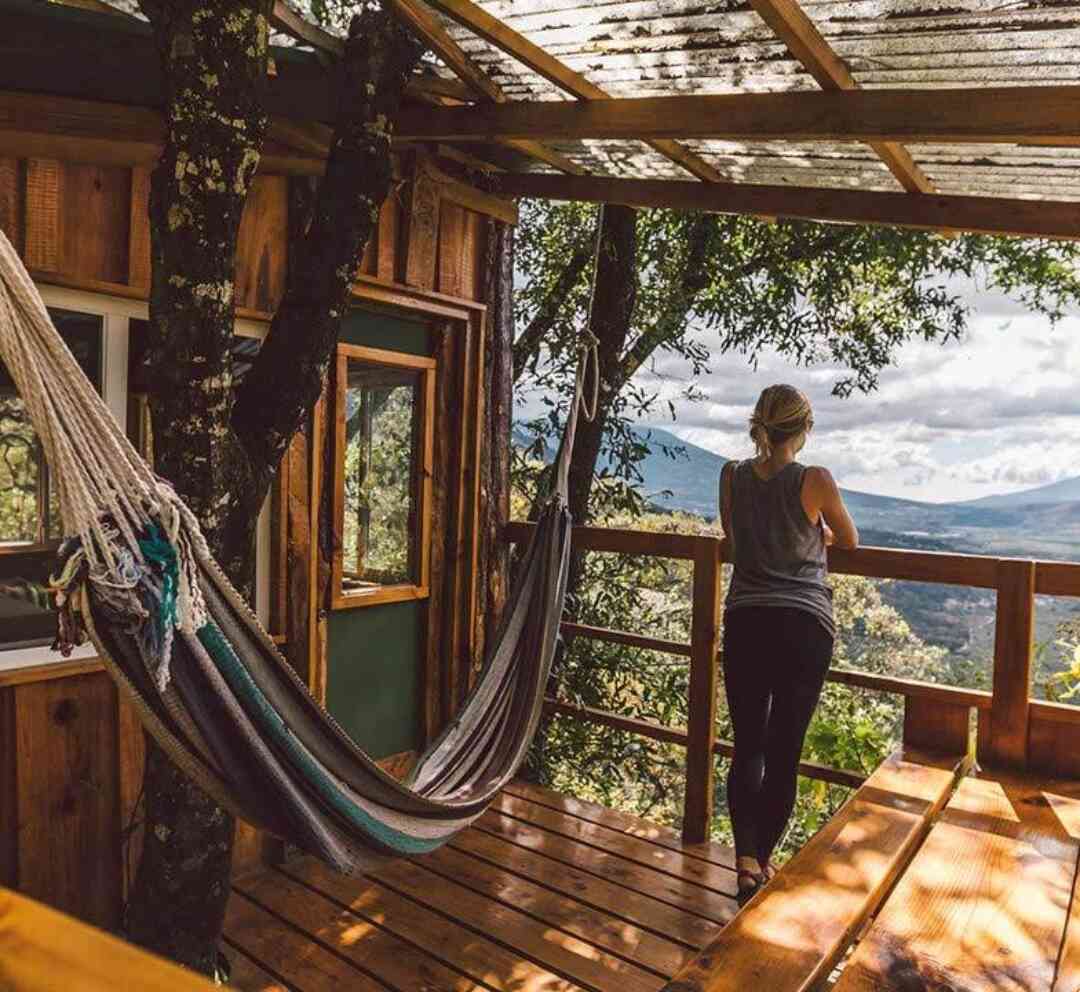Treehouse encino balcony earth lodge antigua guatemala